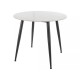 Стіл обідній RION білий / чорний d.90 RIONBCFI90 Signal
