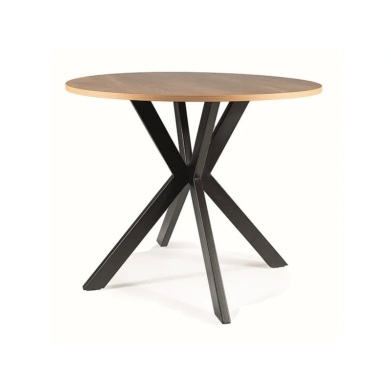 Стіл обідній TALIA II Дуб / Чорний матовий діаметр 90 TALIAIIDCFI90 Signal