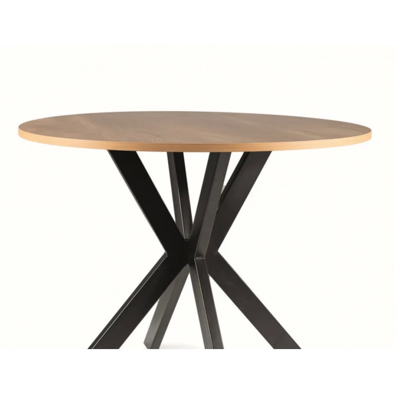 Стіл обідній TALIA II Дуб / Чорний матовий діаметр 90 TALIAIIDCFI90 Signal
