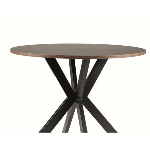 Стіл обідній TALIA II Горіх / Чорний матовий діаметр 90 TALIAIIORCFI90 Signal