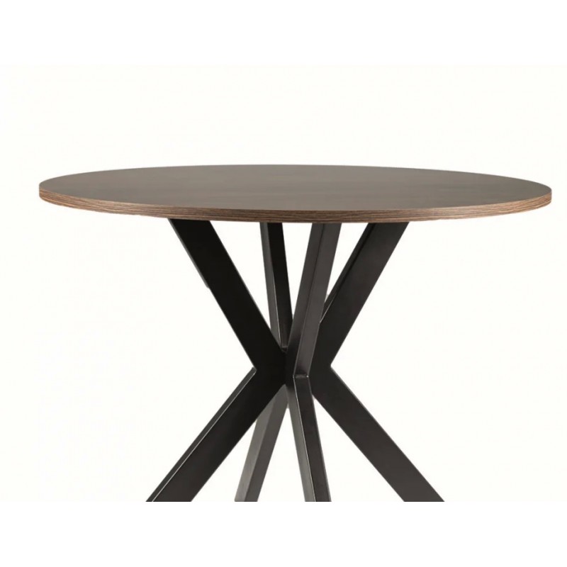 Стіл обідній TALIA II Горіх / Чорний матовий діаметр 90 TALIAIIORCFI90 Signal