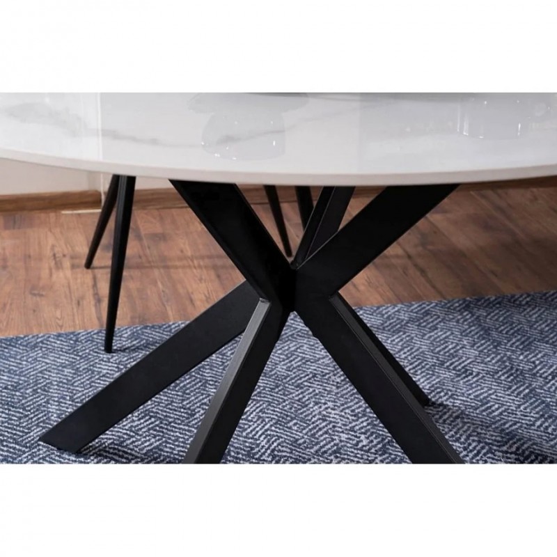 Стіл обідній TALIA білий/чорний каркас д.120 TALIABCFI120 Signal