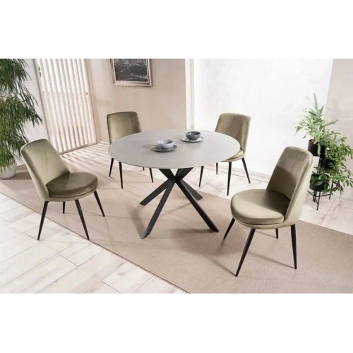 Стіл обідній TALIA сірий/чорний каркас д.120 TALIASZCFI120 Signal
