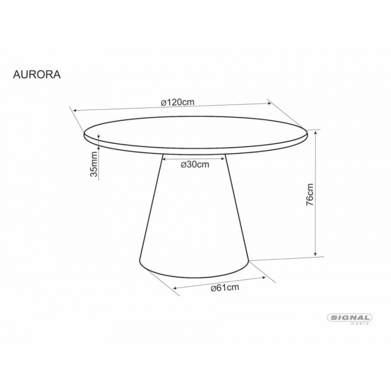 Стіл обідній кухонний Aurora ø120 см МДФ + мікроцемент Світло-сірий / Світло-сірий каркас Signal