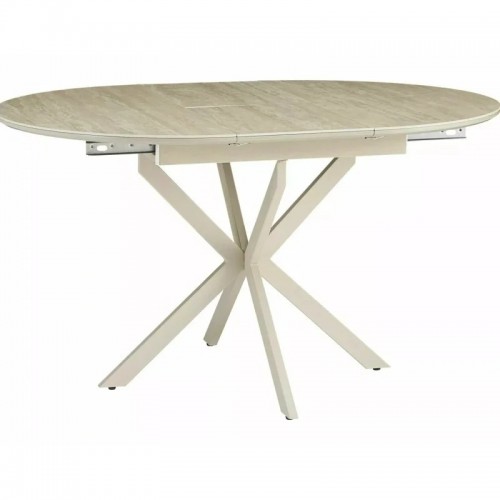 Стіл обідній кухонний розкладний Gaston Ceramic 100 (100–135)×100 см МДФ + кераміка Беж / Кашемір каркас Signal