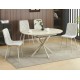 Стіл обідній кухонний розкладний Gaston Ceramic 100 (100–135)×100 см МДФ + кераміка Беж / Кашемір каркас Signal