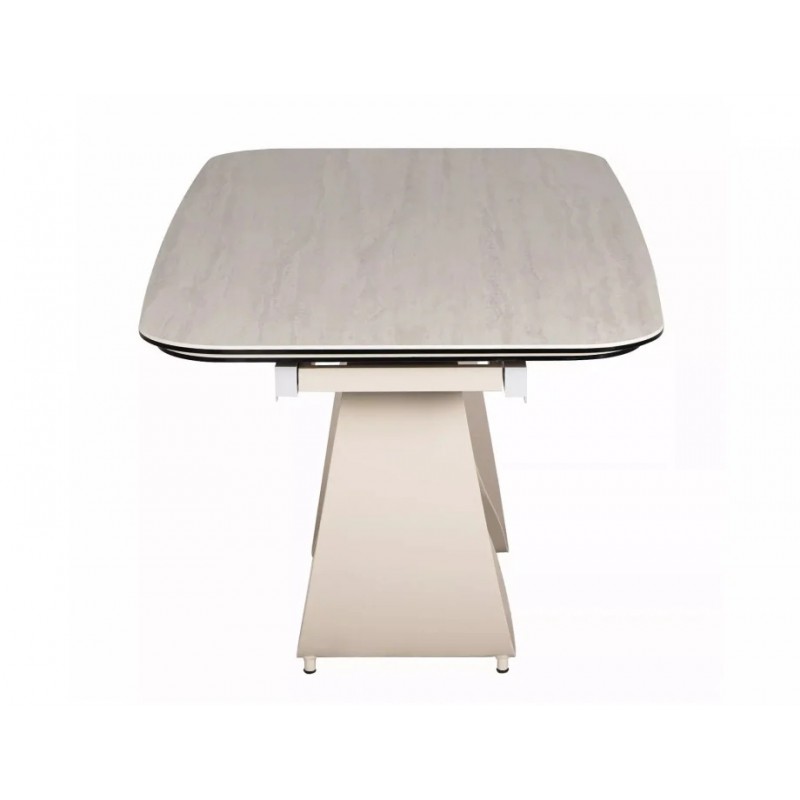 Стіл обідній кухонний розкладний Infinity Ceramic (160–240)×95 см Кераміка Беж / Кашемір каркас Signal