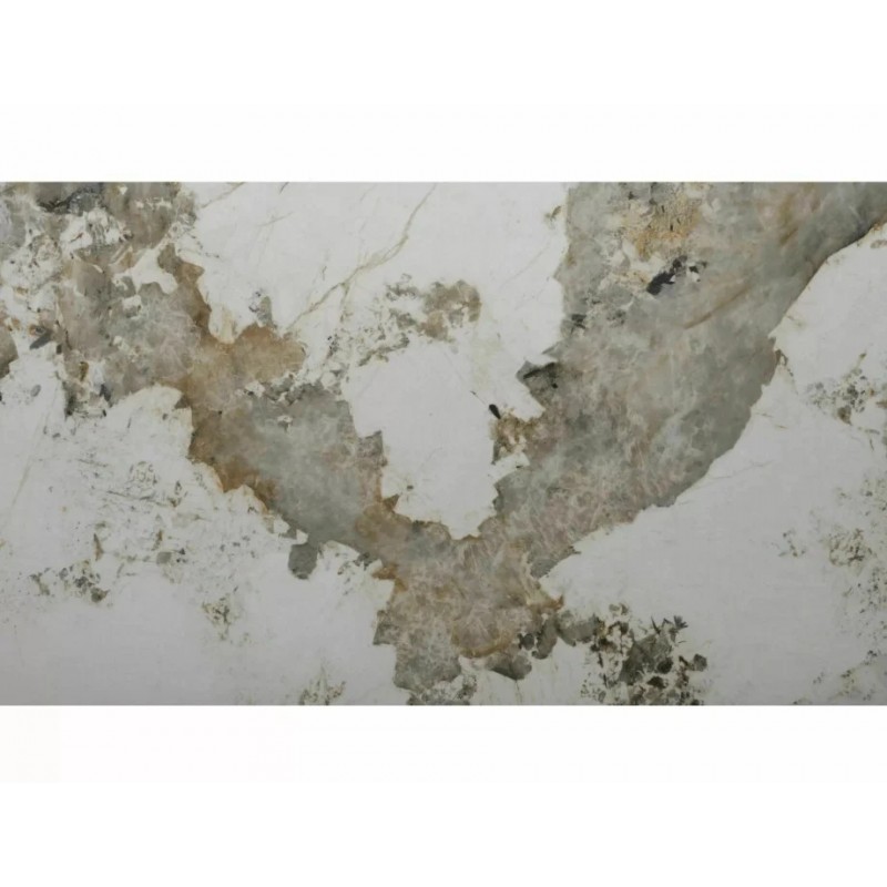 Стіл обідній кухонний розкладний Infinity Ceramic (160–240)×95 см Кераміка Білий / Мідний каркас Signal