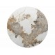 Стіл обідній кухонний розкладний Porto Ceramic (120–160)×120 см Кераміка Білий / Чорний каркас Signal