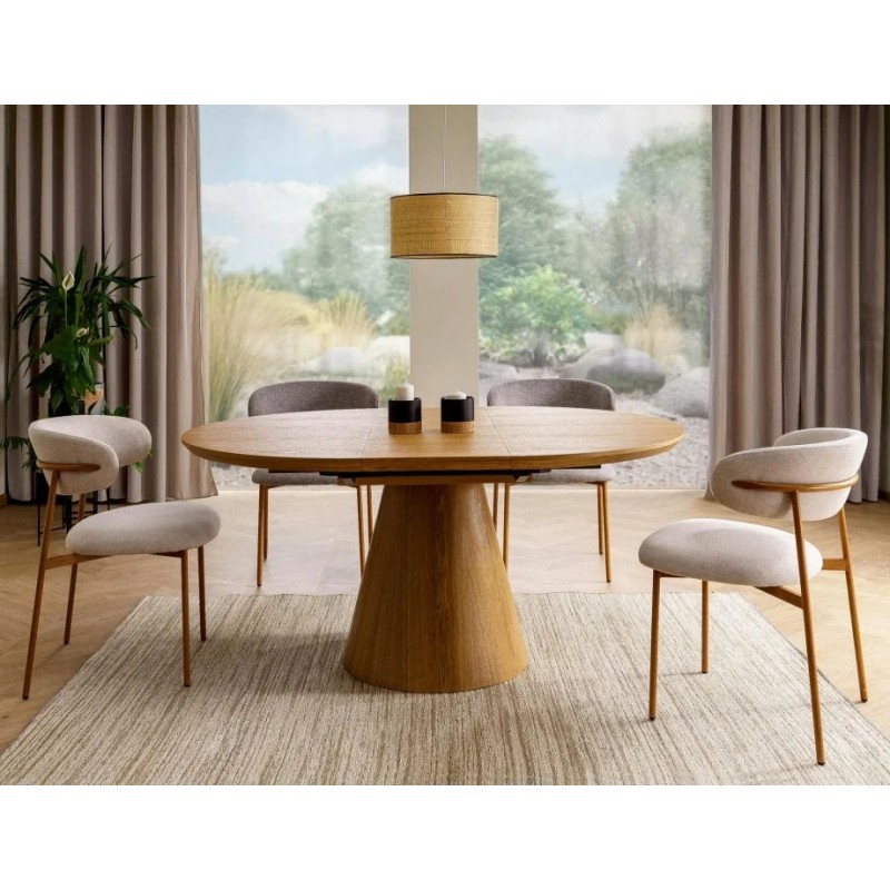 Стіл обідній розкладний ANGEL II 120(160)*120 дуб ANGELIID120 Signal