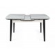 Стіл обідній розкладний APOLLO Білий мат / Чорний стелаж 150(190)X90 Signal