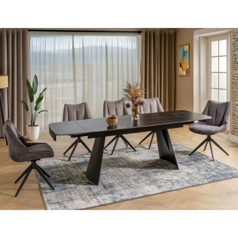 Стіл обідній розкладний BACARDI 160(240)*90 чорний BACARDIC160 Signal