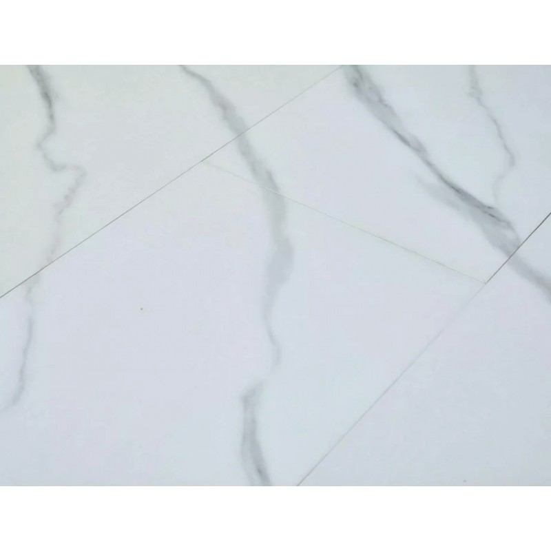 Стіл обідній розкладний BARI Білий Ефект Мармуру / Чорний мат 120(160)X80 BARIBMAC120 Signal