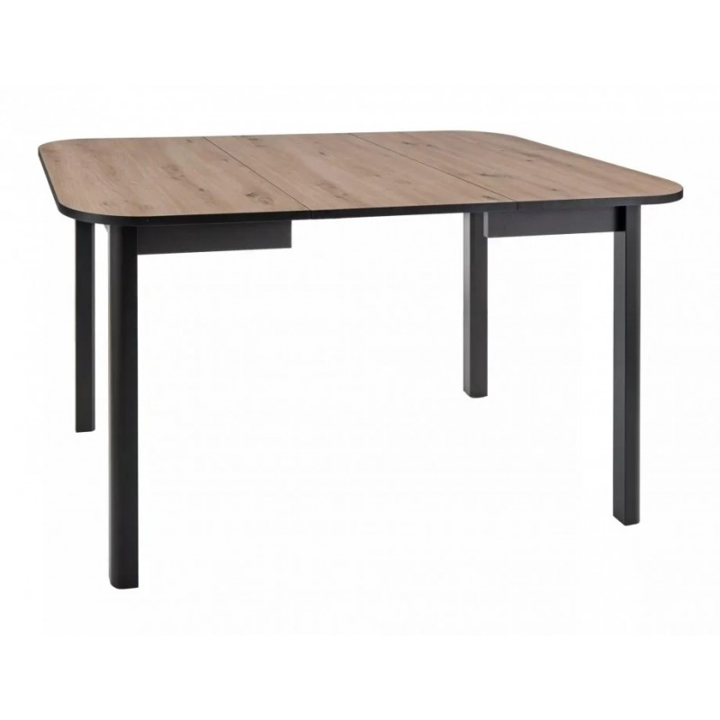 Стіл обідній розкладний DANTE II 90(130)*90 дуб артизан / чорний мат DANTEIIDACM90 Signal