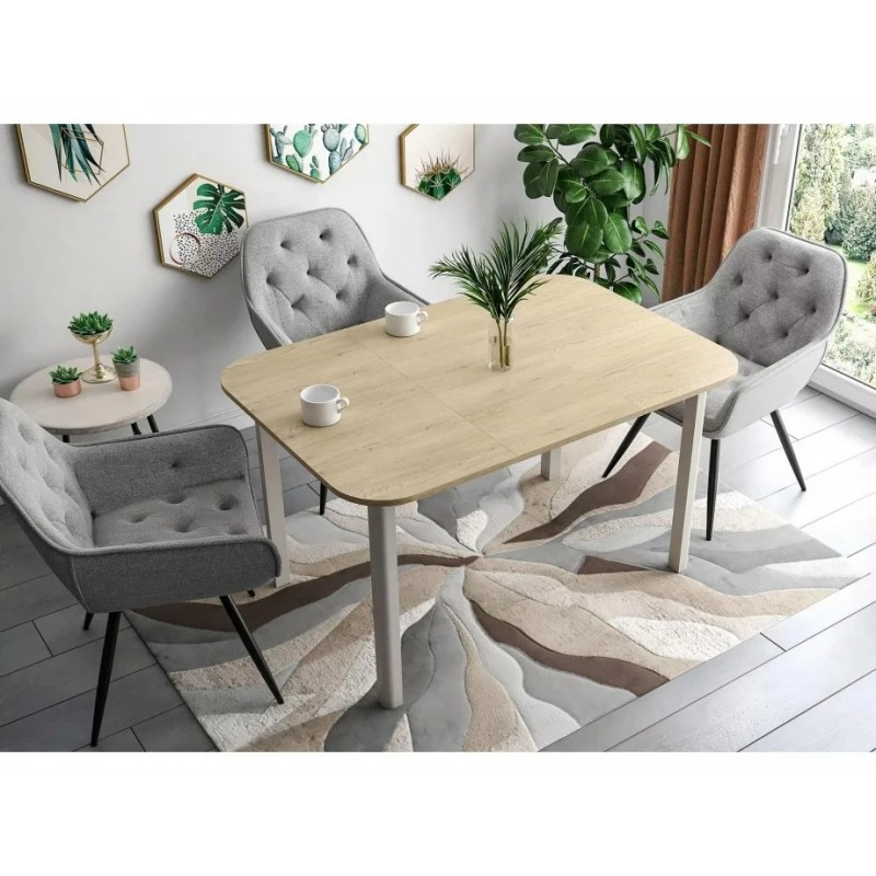 Стіл обідній розкладний DANTE II 90(130)*90 дуб кремону торро / кашемір DANTEIIDCTKA90 Signal