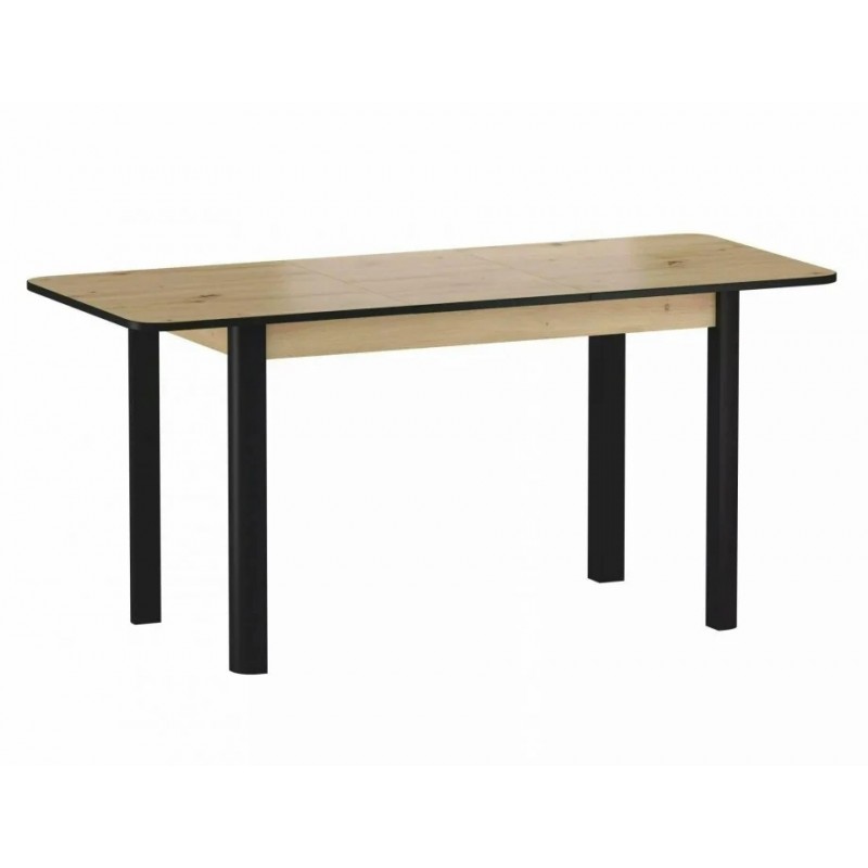 Стіл обідній розкладний DIEGO II Дуб Артісан / Чорний Діаметр 120(160)x68 DIEGO2DAC120 Signal