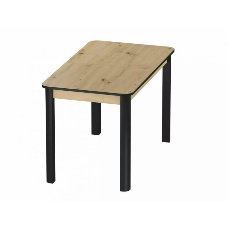 Стіл обідній розкладний DIEGO II Дуб Артісан / Чорний Діаметр 120(160)x68 DIEGO2DAC120 Signal