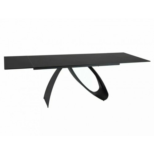 Стіл обідній розкладний DIUNA Чорний Чорний мат Діаметр (160-240)X90 DIUNACCZ160 Signal