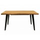 Стіл обідній розкладний FRESNO 120(180)X80 дуб / чорний каркас FRESNODC1201 Signal