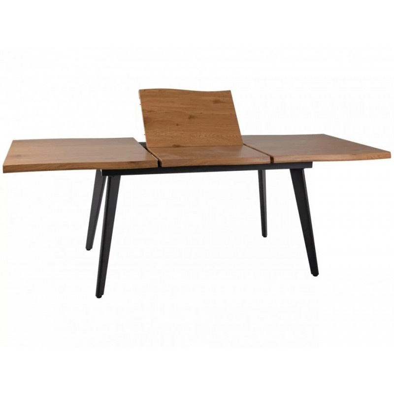 Стіл обідній розкладний FRESNO 120(180)X80 дуб / чорний каркас FRESNODC1201 Signal