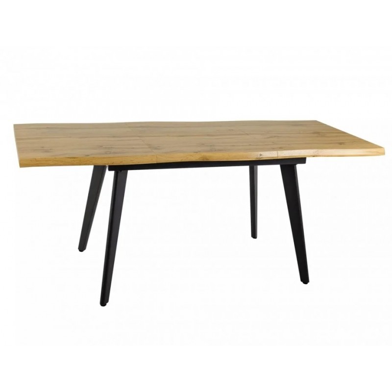 Стіл обідній розкладний FRESNO дуб артизан / чорний каркас 120(180)X80 FRESNODAC1201 Signal