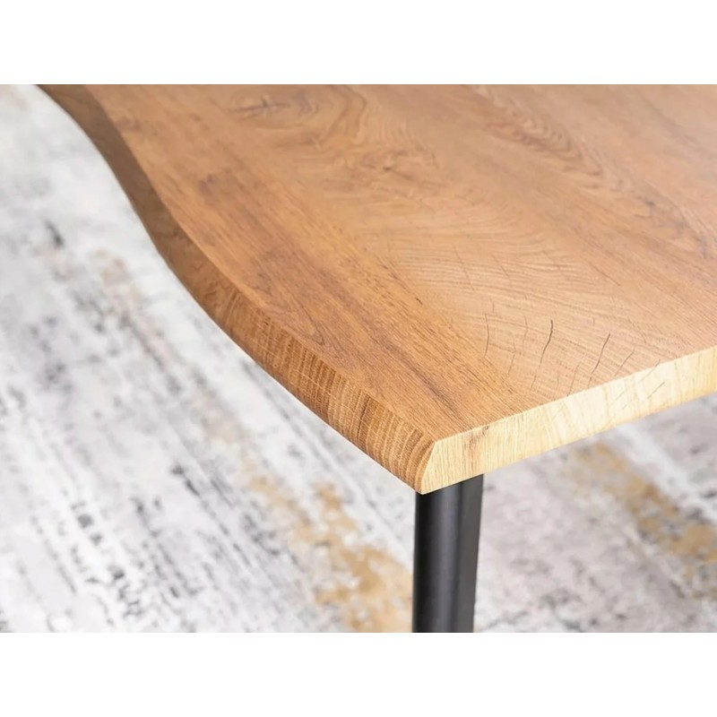 Стіл обідній розкладний FRESNO дуб артизан / чорний каркас 120(180)X80 FRESNODAC1201 Signal