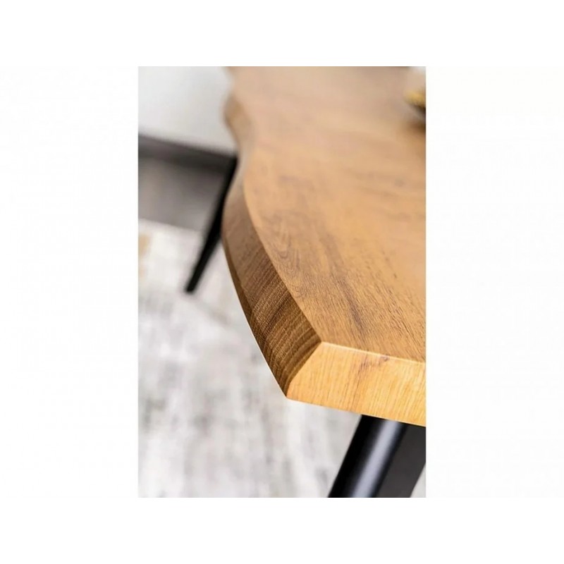 Стіл обідній розкладний FRESNO дуб артизан / чорний каркас 120(180)X80 FRESNODAC1201 Signal