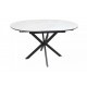 Стіл обідній розкладний GASTON CERAMIC 100(135)*100 білий / чорний GASTONBC100 Signal