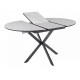 Стіл обідній розкладний GASTON CERAMIC 100(135)*100 білий / чорний GASTONBC100 Signal
