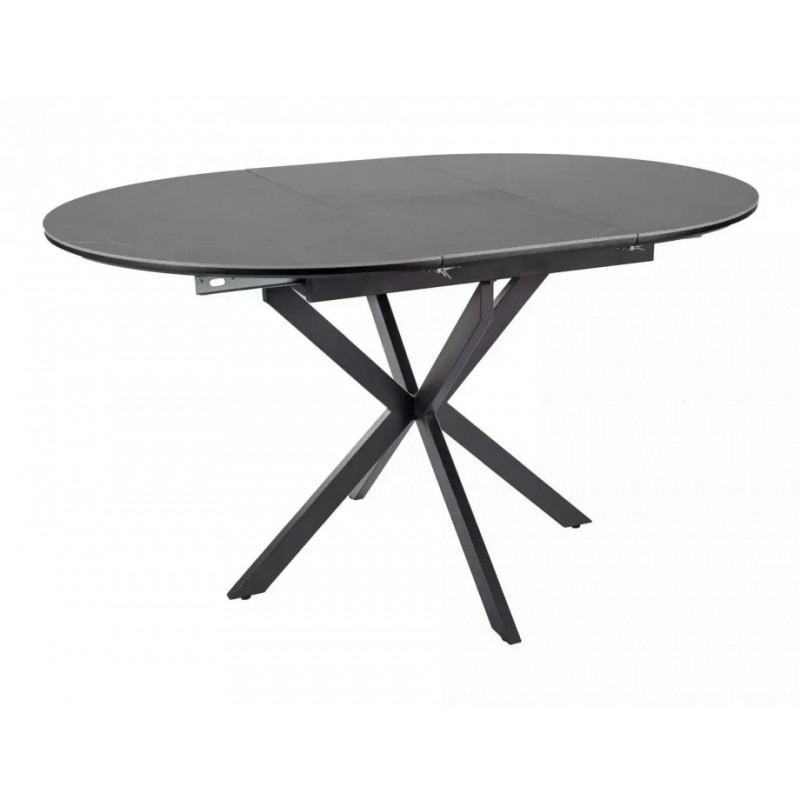 Стіл обідній розкладний GASTON CERAMIC 100(135)*100 сірий / чорний GASTONSZC100 Signal