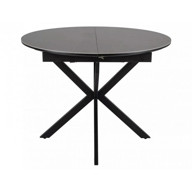 Стіл обідній розкладний GASTON CERAMIC 100(135)*100 сірий / чорний GASTONSZC100 Signal