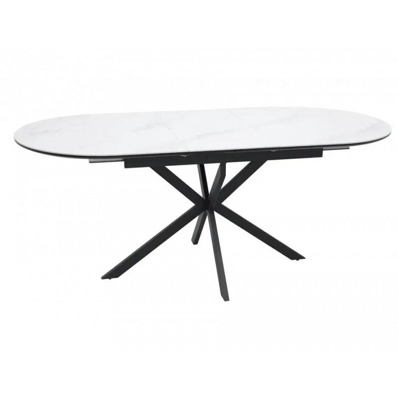 Стіл обідній розкладний GASTON CERAMIC 140(180)*80 білий / чорний GASTONBC140 Signal