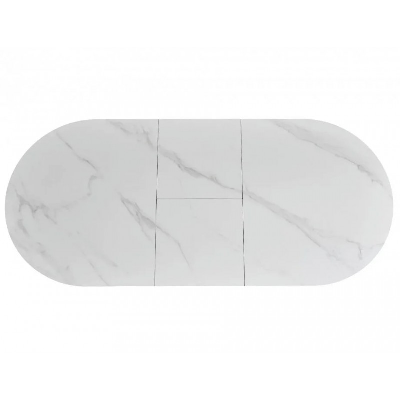 Стіл обідній розкладний GASTON CERAMIC 140(180)*80 білий / чорний GASTONBC140 Signal