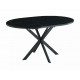Стіл обідній розкладний GASTON Чорний Ефект Мармуру / Чорний мат Діаметр 100(135)X100 GASTONCMAC100 Signal