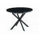 Стіл обідній розкладний GASTON Чорний Ефект Мармуру / Чорний мат Діаметр 100(135)X100 GASTONCMAC100 Signal