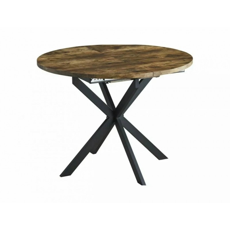 Стіл обідній розкладний GASTON Вінниця / Чорний мат Діаметр 100(135)X100 GASTONOVC100 Signal