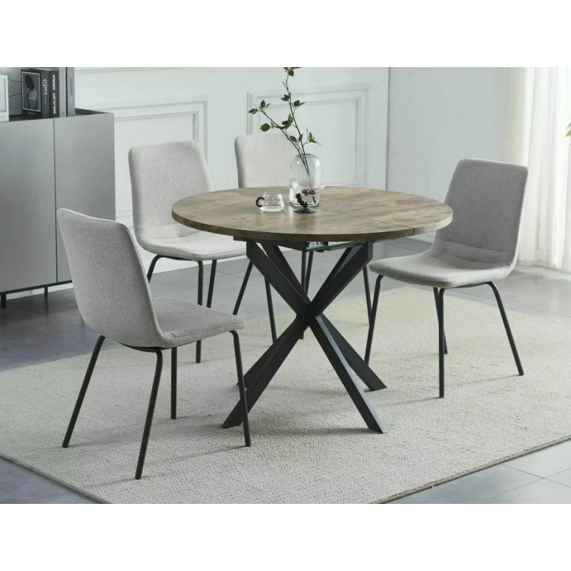 Стіл обідній розкладний GASTON Вінниця / Чорний мат Діаметр 100(135)X100 GASTONOVC100 Signal