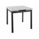 Стіл обідній розкладний GD082 Білий Ефект Мармуру / Чорний мат Діаметр 80(131)X80 GD082BC80 Signal