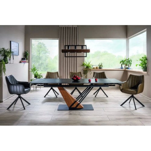 Стіл обідній розкладний GENESIS 180(240)*90 чорний/чорний/ясень GENESISCCJ180 Signal