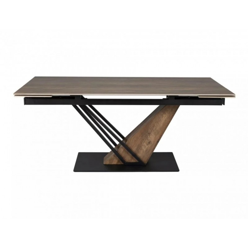 Стіл обідній розкладний GENESIS LEGNO 160(220)*90 дуб / чорний / дуб GENESISD160 Signal