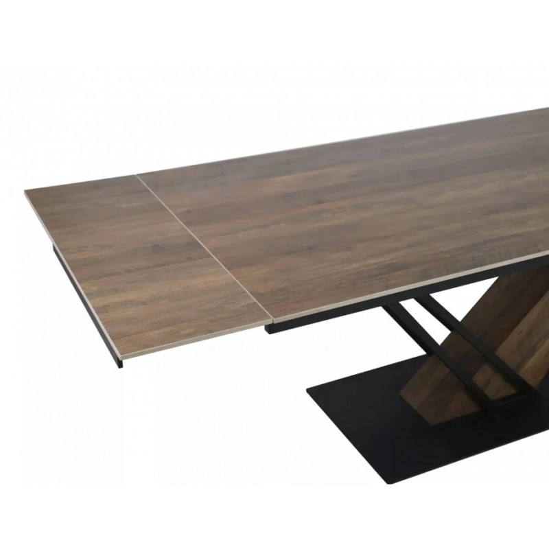 Стіл обідній розкладний GENESIS LEGNO 160(220)*90 дуб / чорний / дуб GENESISD160 Signal