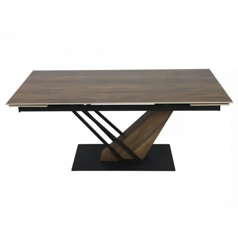 Стіл обідній розкладний GENESIS LEGNO 160(220)*90 дуб / чорний / дуб GENESISD160 Signal