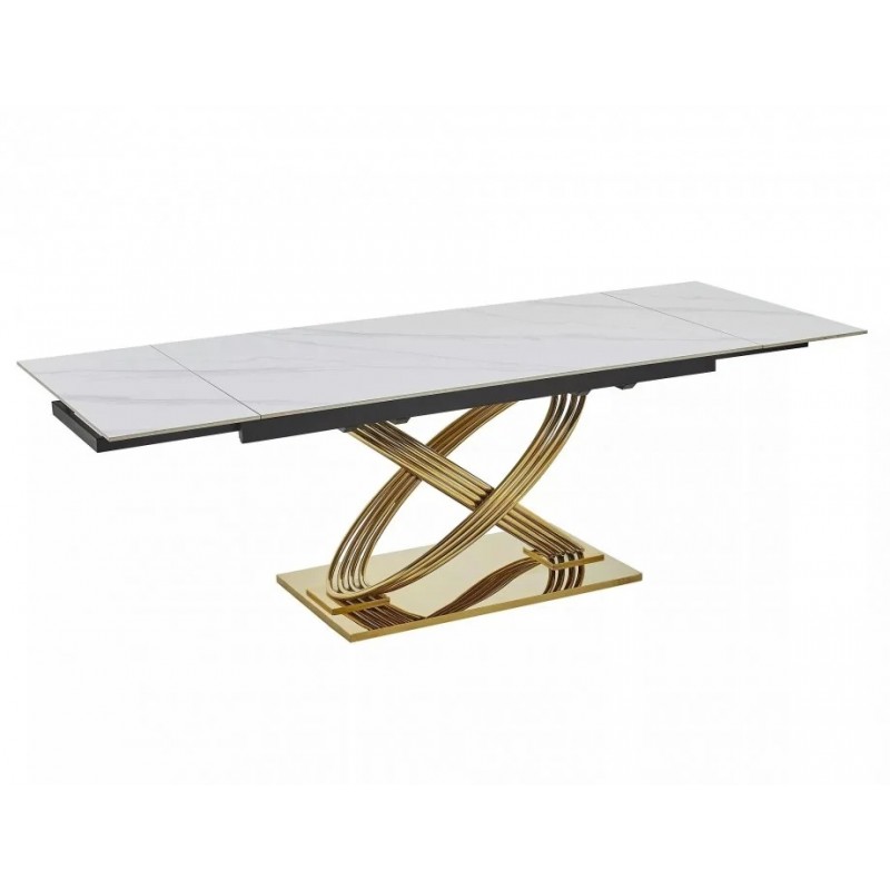 Стіл обідній розкладний HERMES II 160(240)*90 білий еф. HERMESIIBZL160 Signal