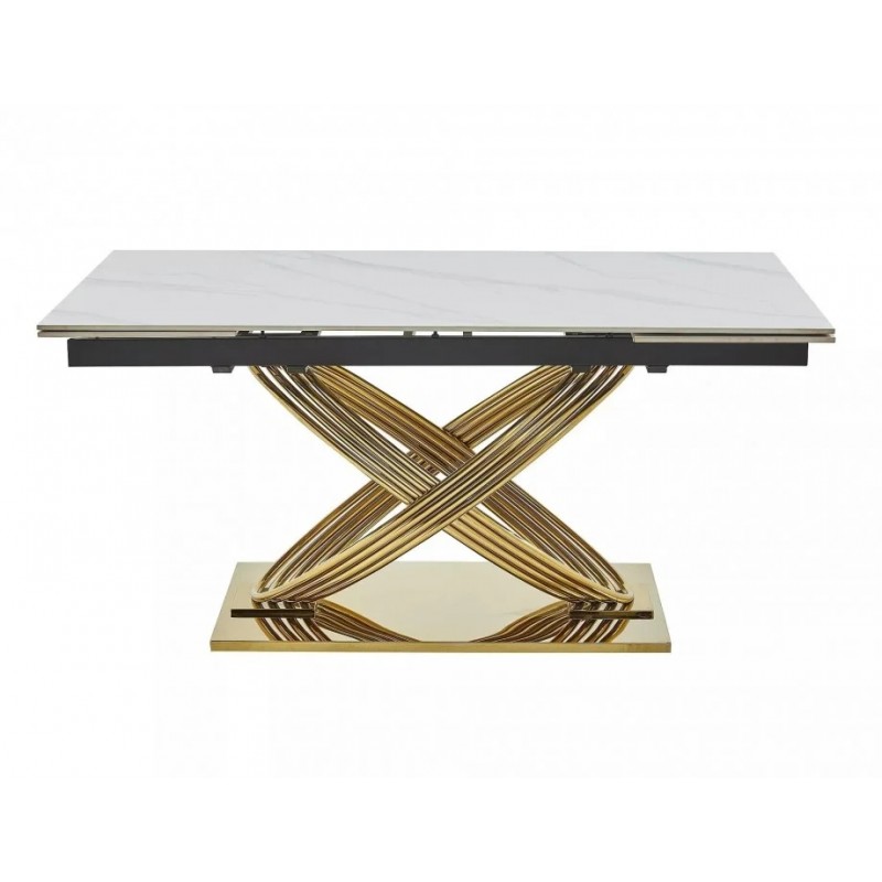 Стіл обідній розкладний HERMES II 160(240)*90 білий еф. HERMESIIBZL160 Signal