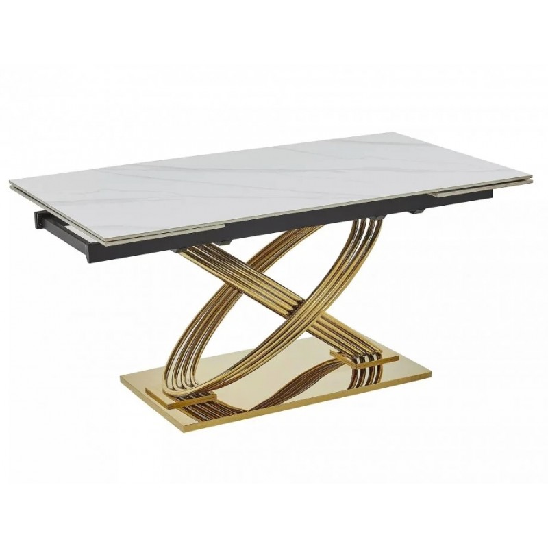 Стіл обідній розкладний HERMES II 160(240)*90 білий еф. HERMESIIBZL160 Signal