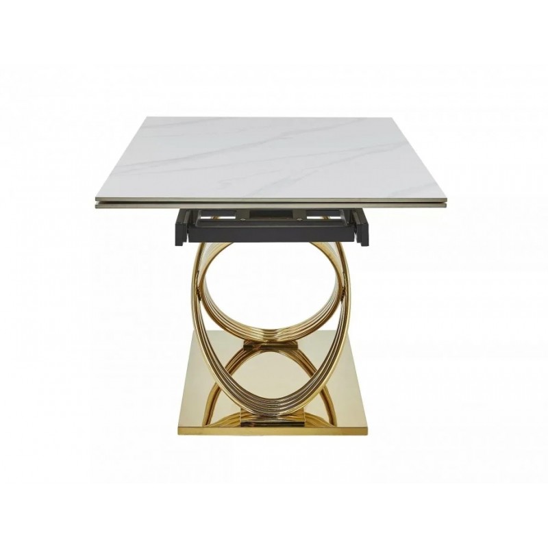 Стіл обідній розкладний HERMES II 160(240)*90 білий еф. HERMESIIBZL160 Signal