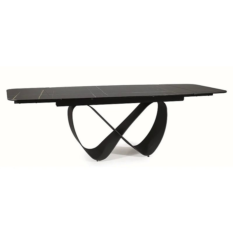 Стіл обідній розкладний INFINITY CERAMIC 160(240)*95 чорний AZARIO BLACK/чорний мат INFINITYCBC160 Signal