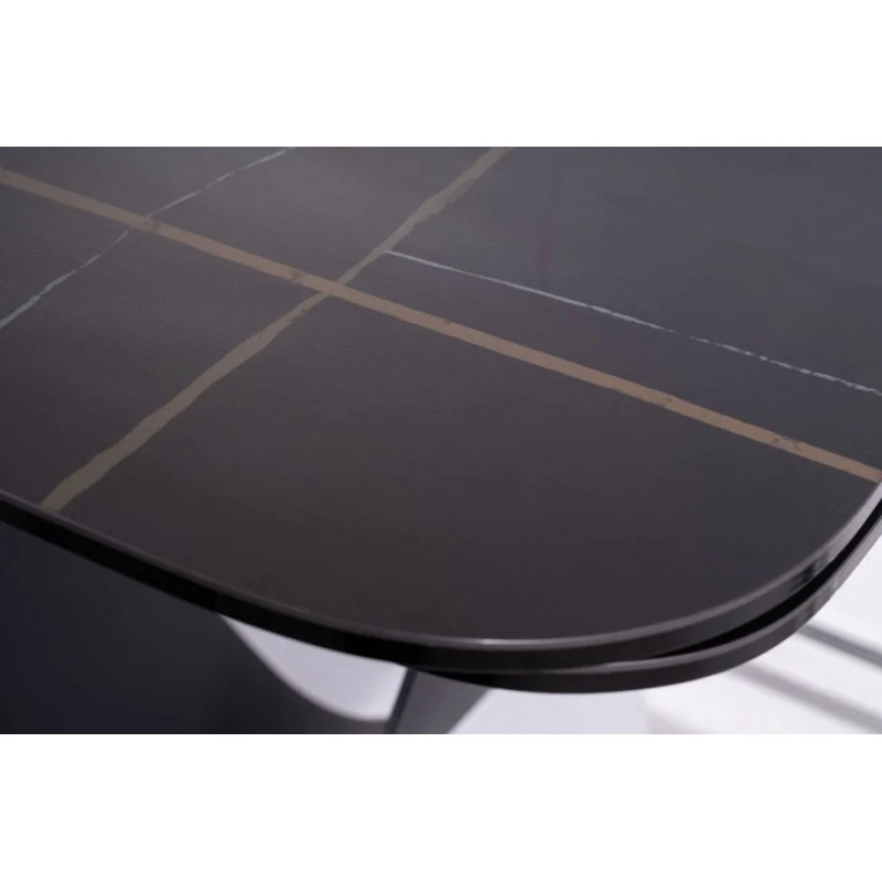 Стіл обідній розкладний INFINITY CERAMIC 160(240)*95 чорний AZARIO BLACK/чорний мат INFINITYCBC160 Signal
