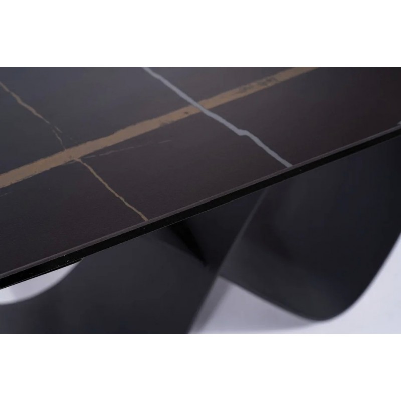 Стіл обідній розкладний INFINITY CERAMIC 160(240)*95 чорний AZARIO BLACK/чорний мат INFINITYCBC160 Signal