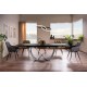 Стіл обідній розкладний INFINITY CERAMIC 160(240)*95 чорний AZARIO BLACK/чорний мат INFINITYCBC160 Signal